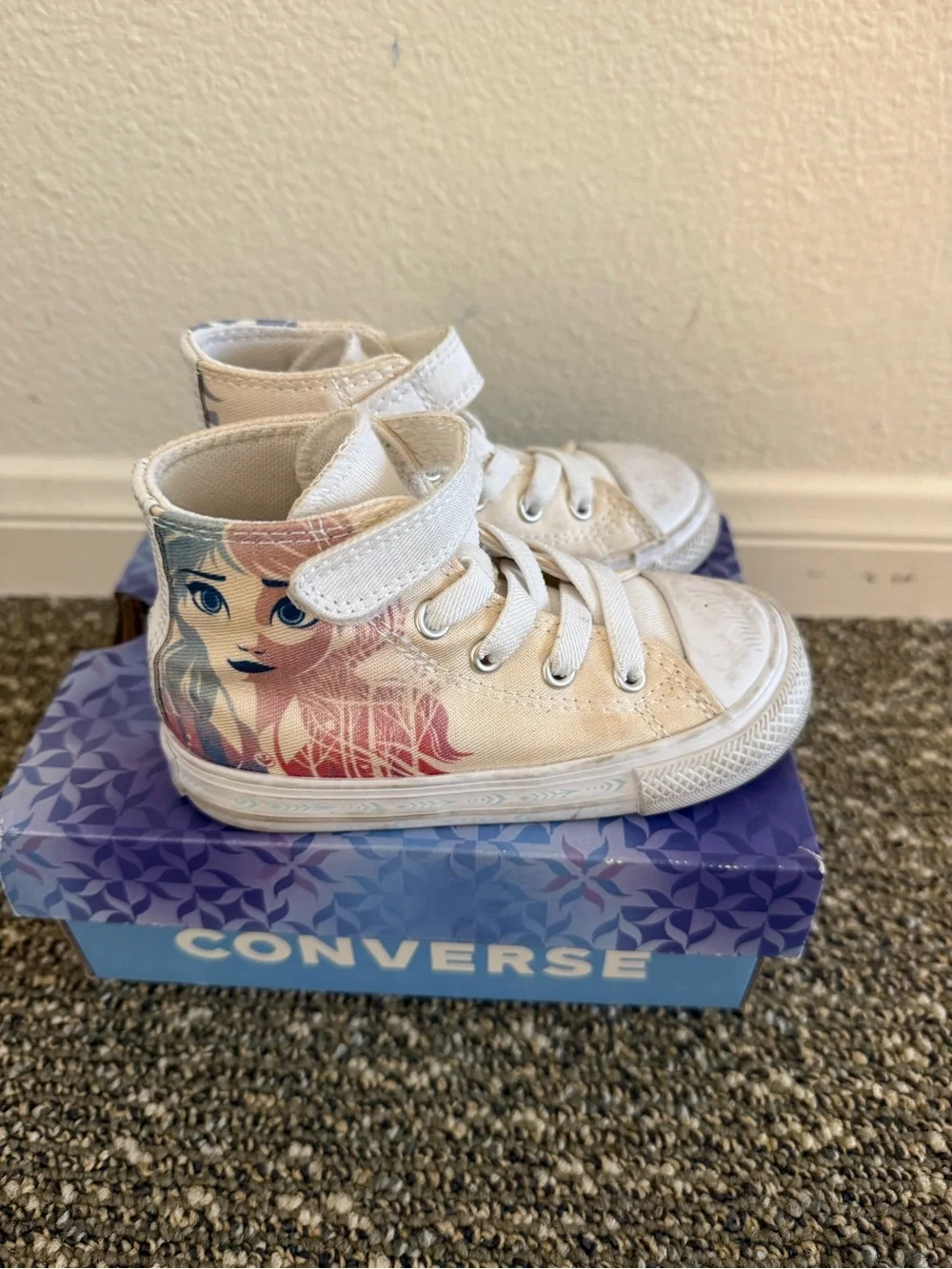 Converse x Disney Elsa Kids White High-Top Sneakers
